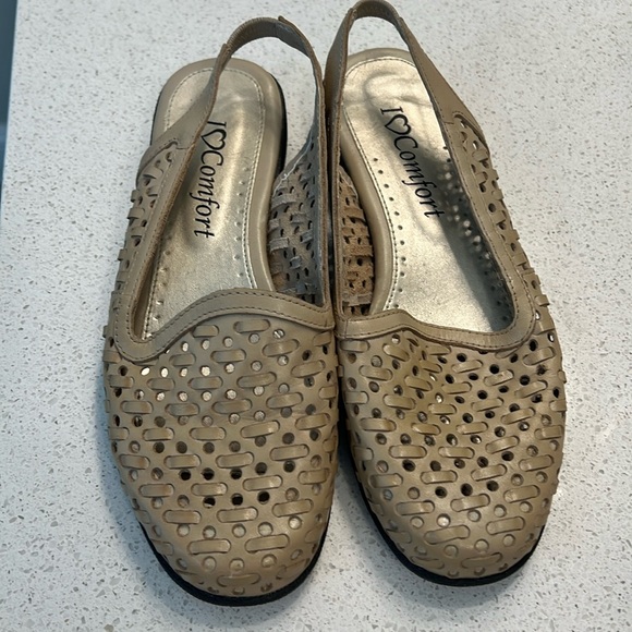 Tan leather sling back sandals - Picture 1 of 4
